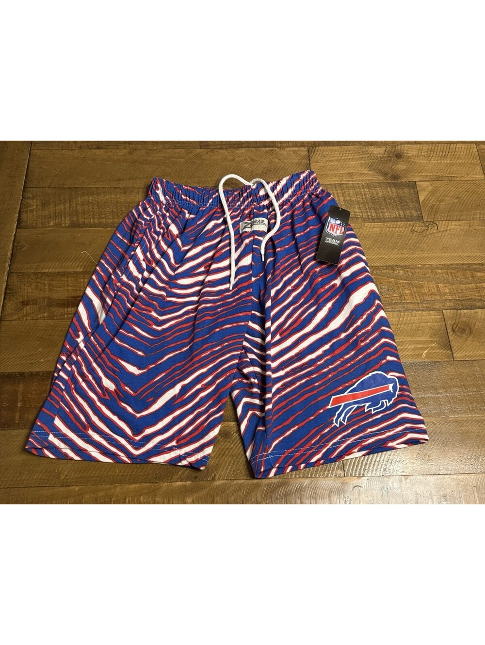 Zubaz Buffalo Bills Zebra Striped Shorts Unisex Size S NWT